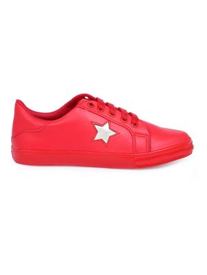 red lace-up sneakers - 16270845 - Standard Image - 2