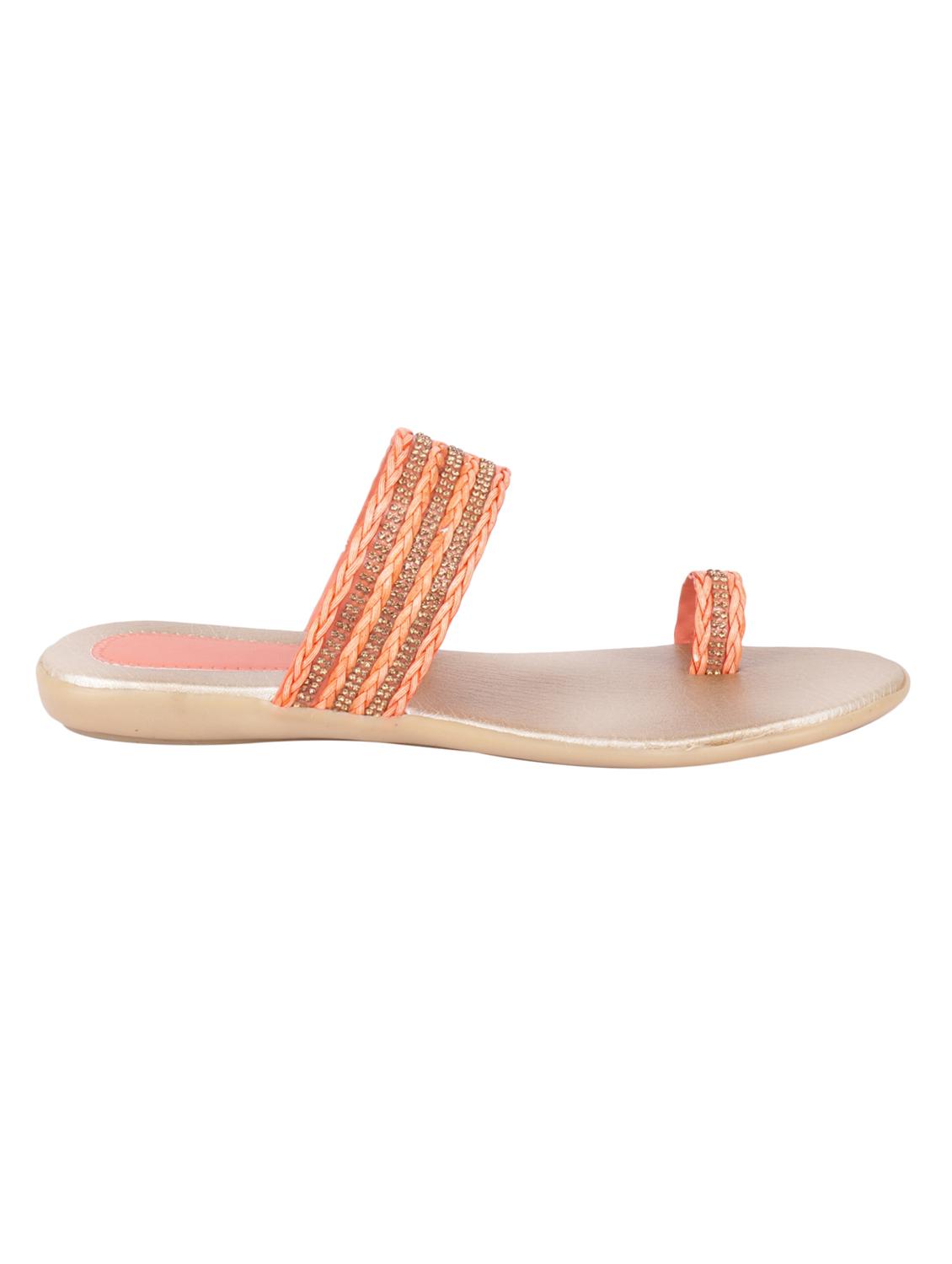 orange one toe sandals - 16270991 - Zoom Image - 2