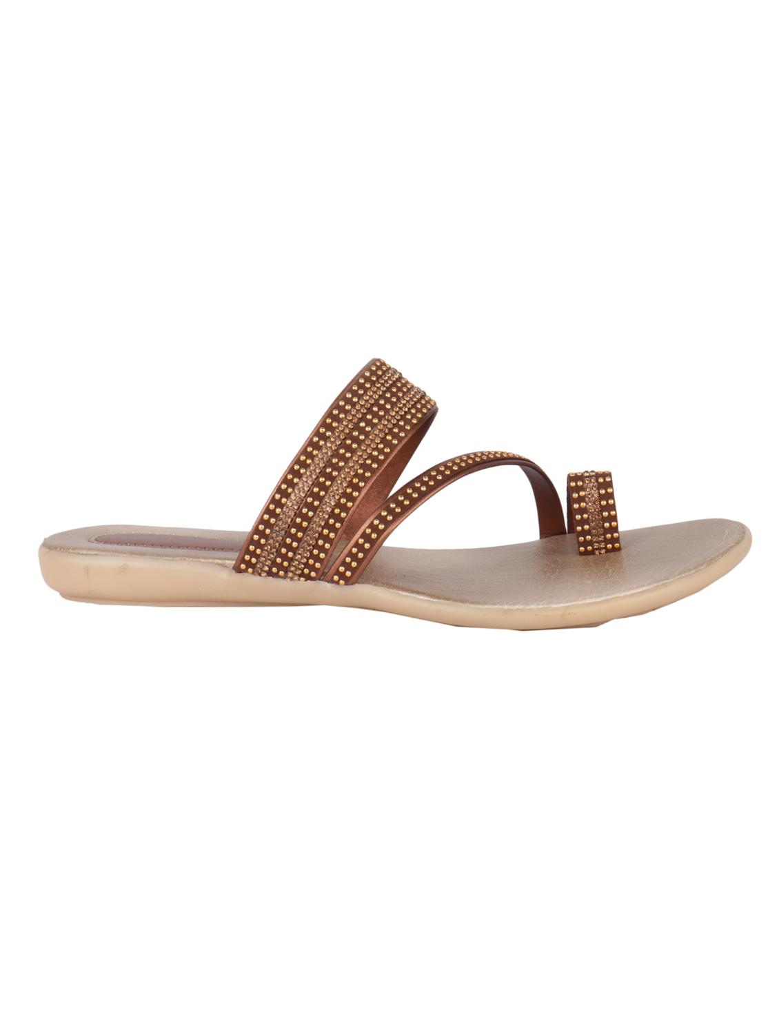 copper one toe sandals - 16270992 - Zoom Image - 2