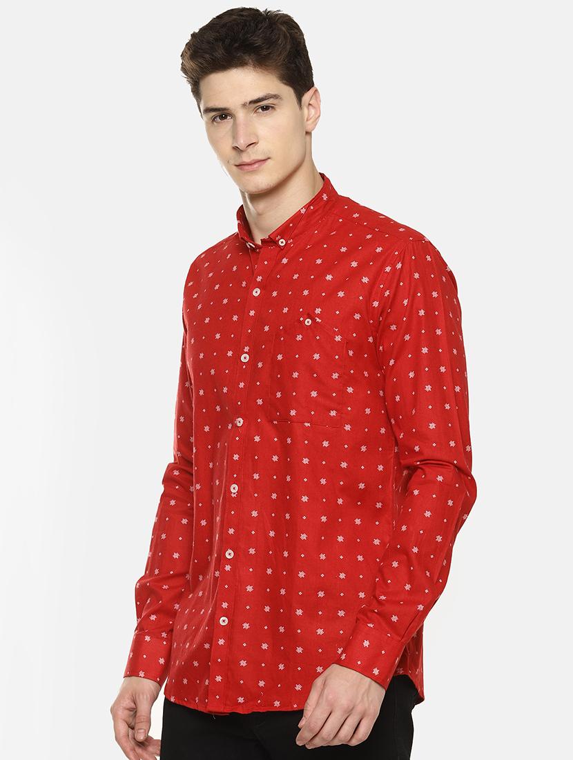 red printed casual shirt - 16271032 - Zoom Image - 2