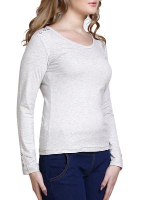 Button detail long sleeves tee - 16271164 - Standard Image - 2