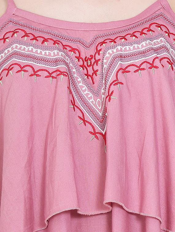 Embroidered layered crop top - 16272228 - Zoom Image - 5