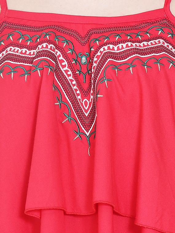 Embroidered layered crop top - 16272229 - Zoom Image - 5