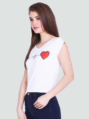 cap sleeved graphic print tee - 16272247 - Standard Image - 2