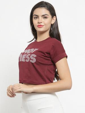 Quirky text crop top - 16272301 - Standard Image - 2