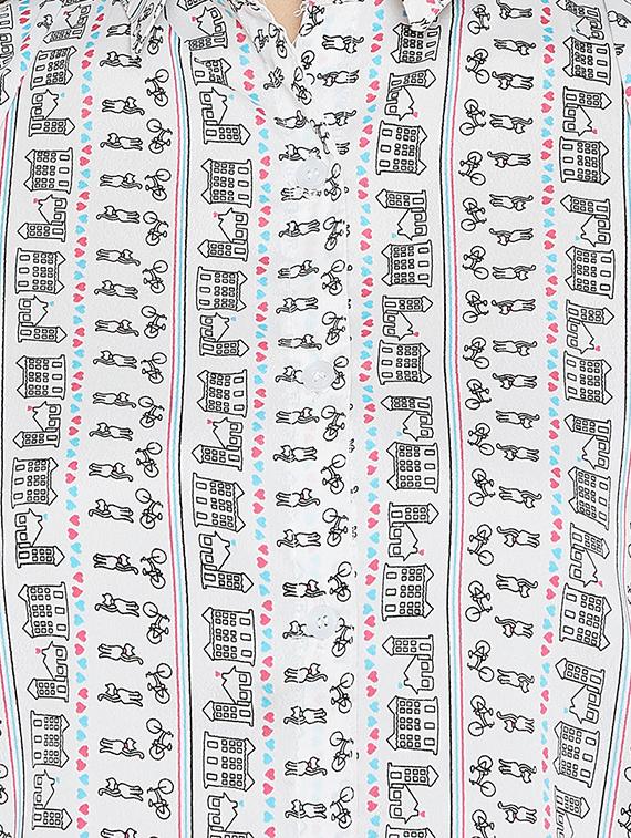 quirky prints long sleeved shirt - 16272682 - Zoom Image - 5
