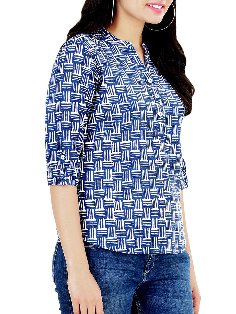 Checkered straight kurti - 16272697 - Zoom Image - 2
