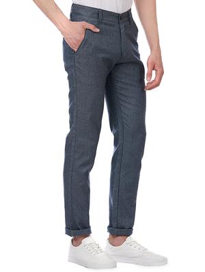 blue solid chinos - 16273053 - Standard Image - 2