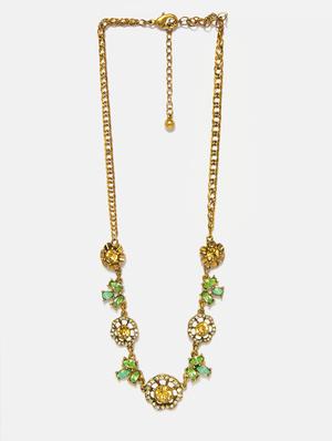 green metal long necklace - 16273691 - Standard Image - 2