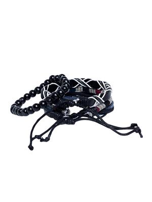 black leather bracelet - 16274140 - Standard Image - 2