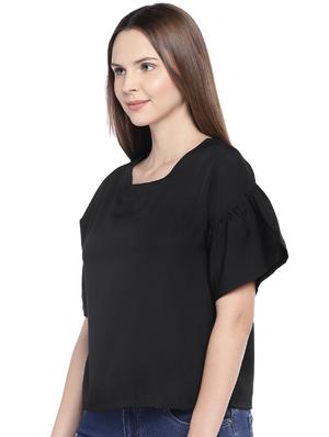 ruffle detail solid top - 16274292 - Standard Image - 2