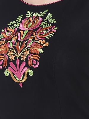 boat neck embroidered detail top - 16274313 - Standard Image - 5