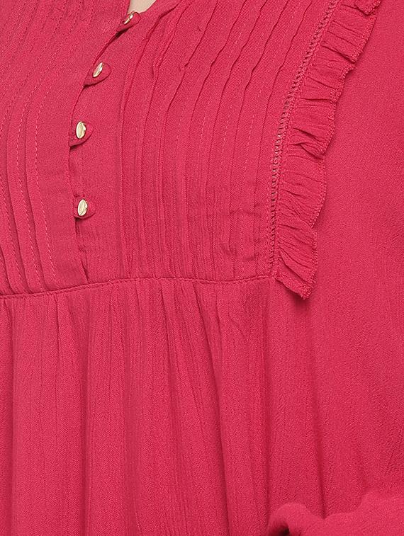 ruffle detail pin tucked top - 16274326 - Zoom Image - 5