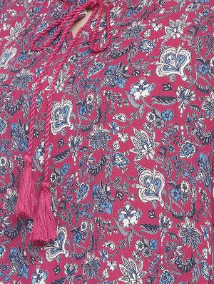 tie up neck a-line tunic - 16274327 - Standard Image - 5