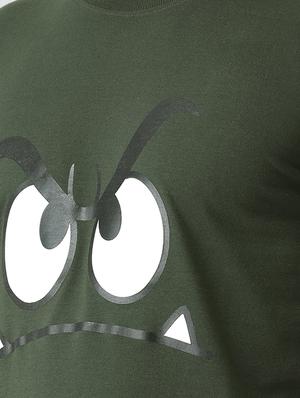 green chest print t-shirt - 16274416 - Standard Image - 5