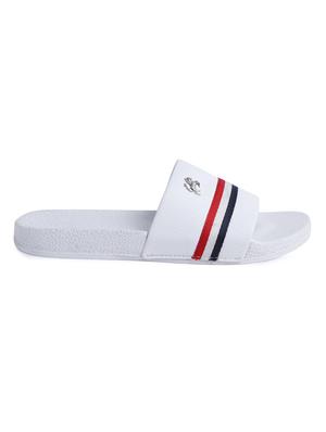 white rubber slip on flip flops - 16274439 - Standard Image - 2