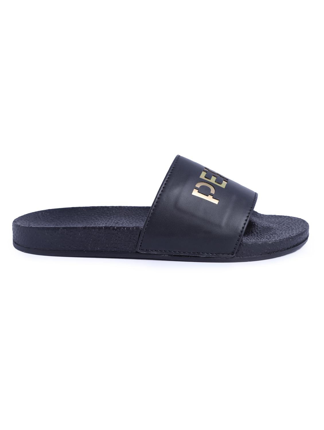 black rubber slip on flip flops - 16274447 - Zoom Image - 2
