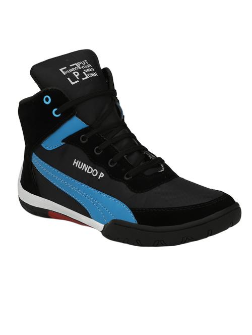 black canvas lace up sport shoes - 16274476 - Standard Image - 1
