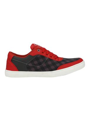 red canvas lace up sneakers - 16274495 - Standard Image - 2
