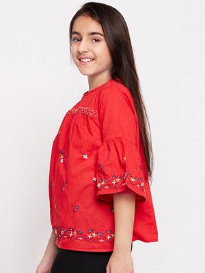 red cotton regular top - 16274924 - Standard Image - 2