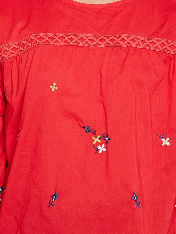 red cotton regular top - 16274924 - Zoom Image - 5