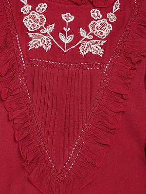 red viscose regular top - 16274930 - Standard Image - 5