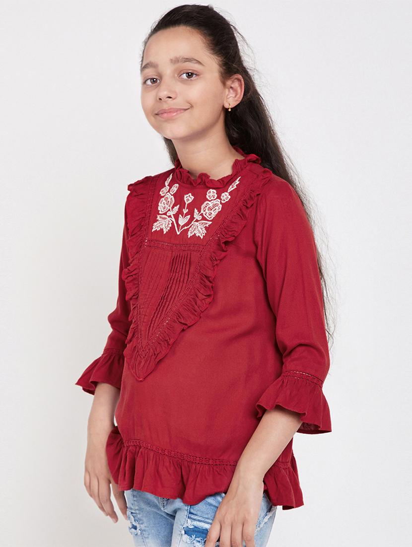 red viscose regular top - 16274930 - Zoom Image - 2