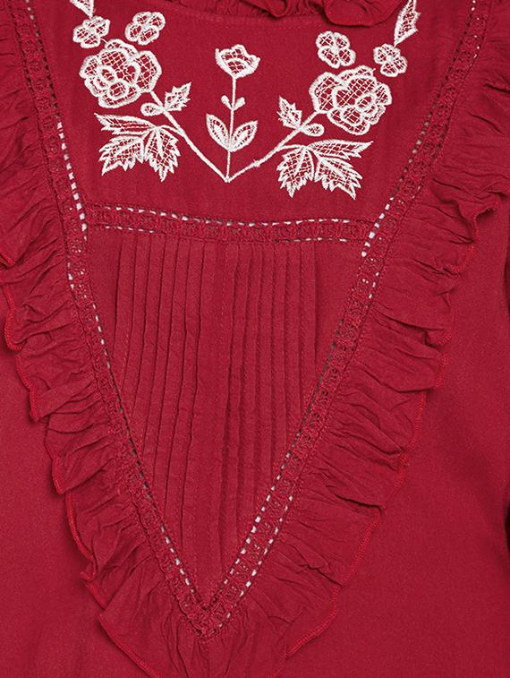 red viscose regular top - 16274930 - Zoom Image - 5