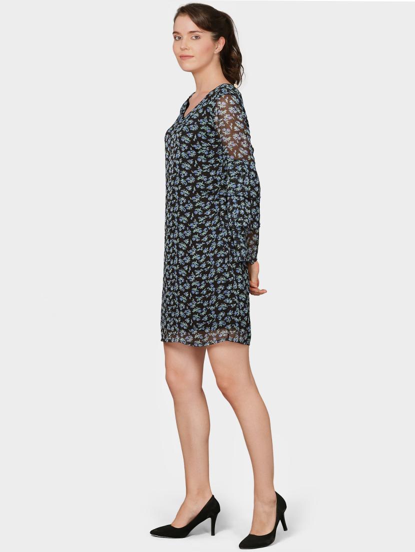 sheer panel a-line dress - 16274955 - Zoom Image - 2