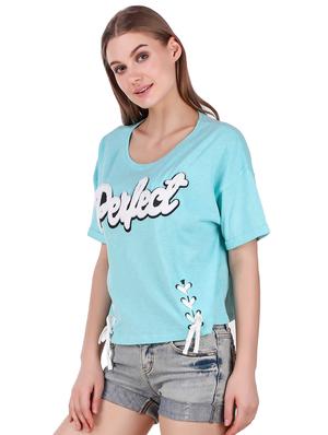 Lace up printed top - 16275099 - Standard Image - 2
