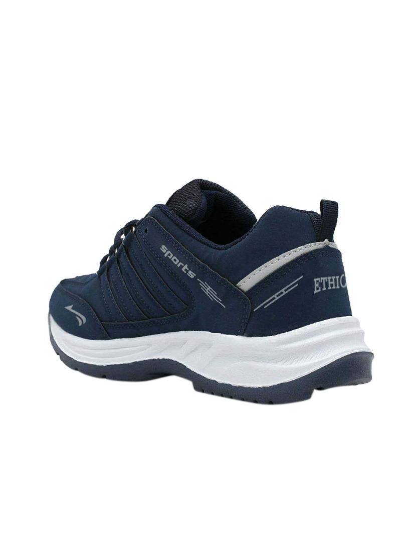 navy blue leatherette sport shoes - 16275780 - Zoom Image - 2