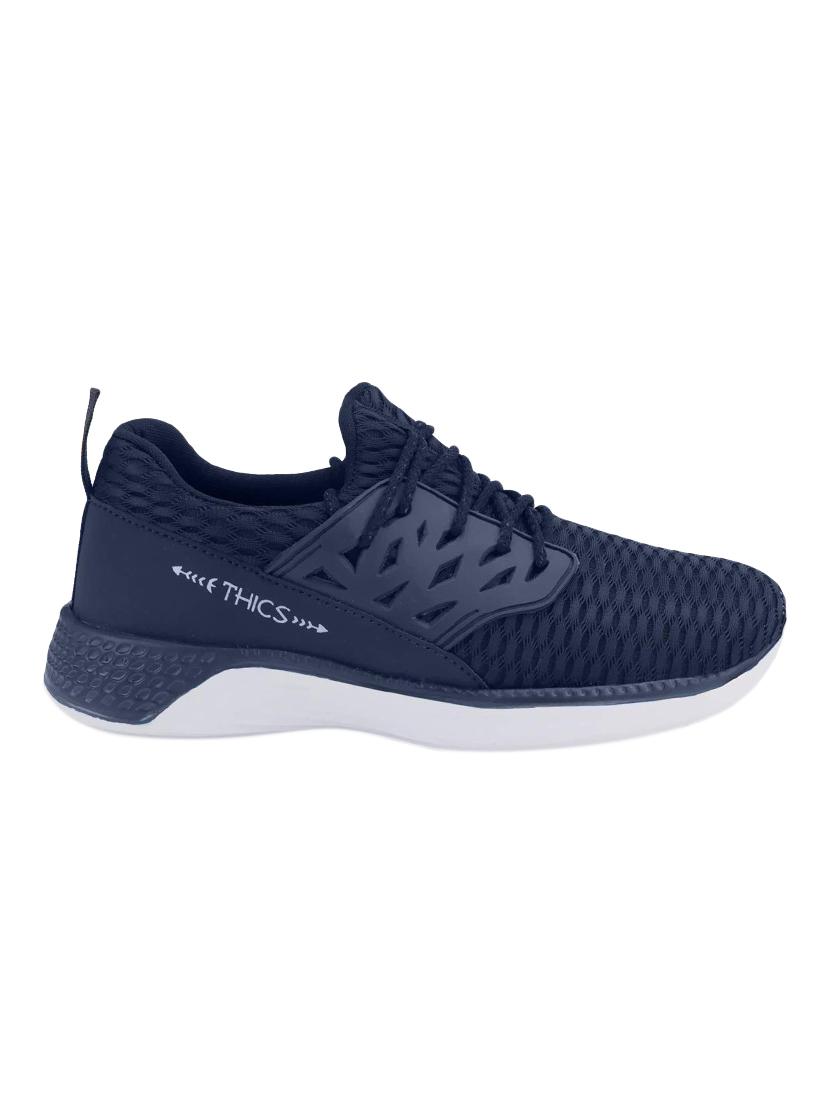 navy blue mesh sport shoes - 16275790 - Zoom Image - 2