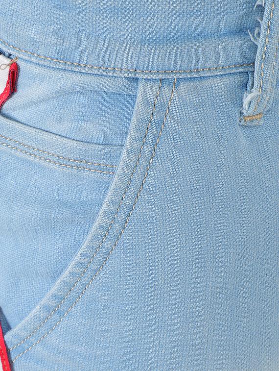 light blue denim side tape jeans - 16276044 - Zoom Image - 5