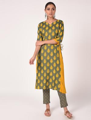 printed kurta pant set - 16276099 - Standard Image - 2