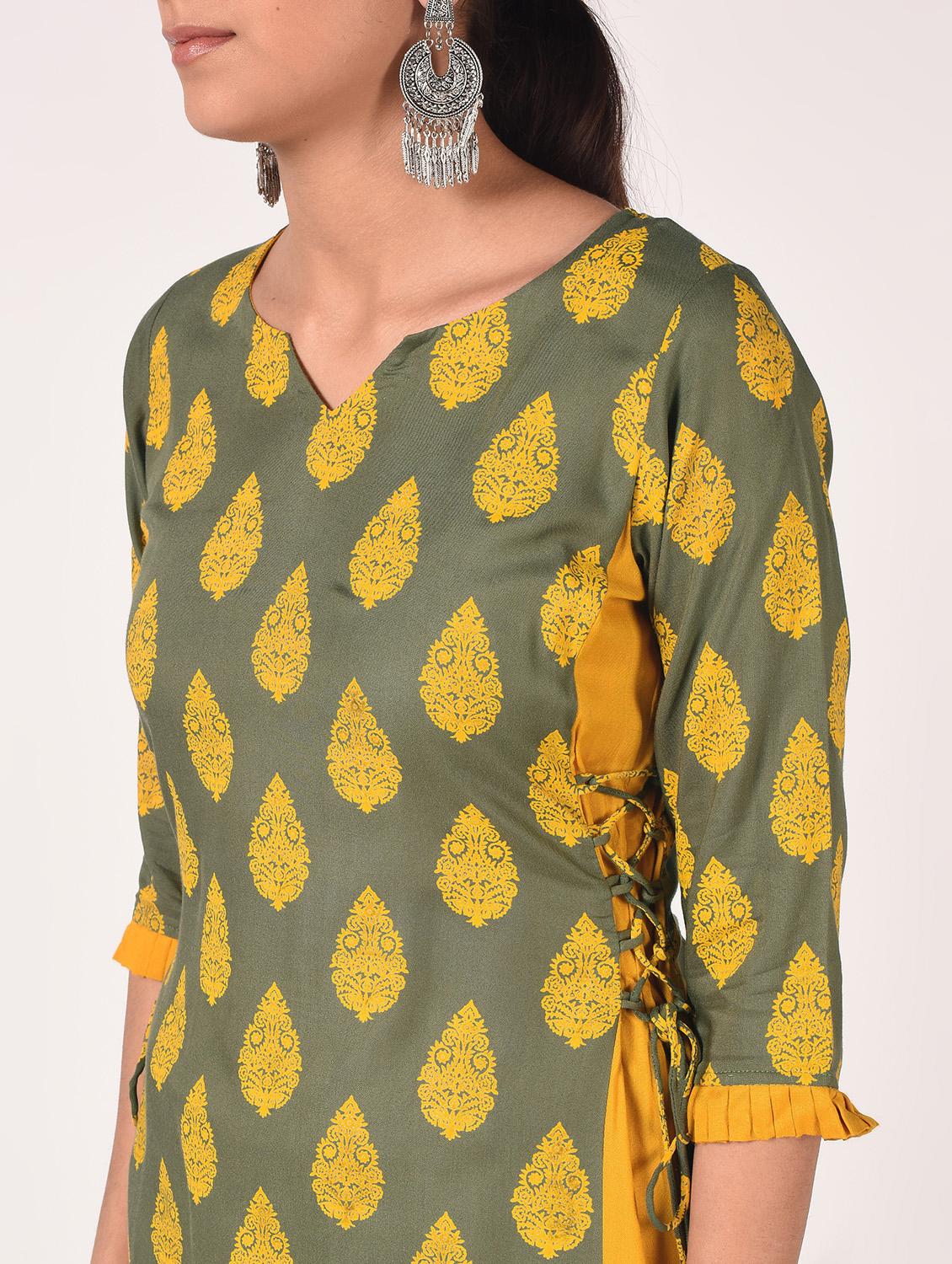 printed kurta pant set - 16276099 - Zoom Image - 5