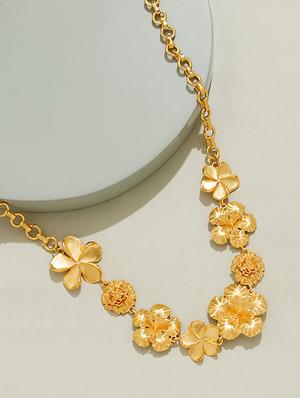 gold brass statement necklace - 16276338 - Standard Image - 2