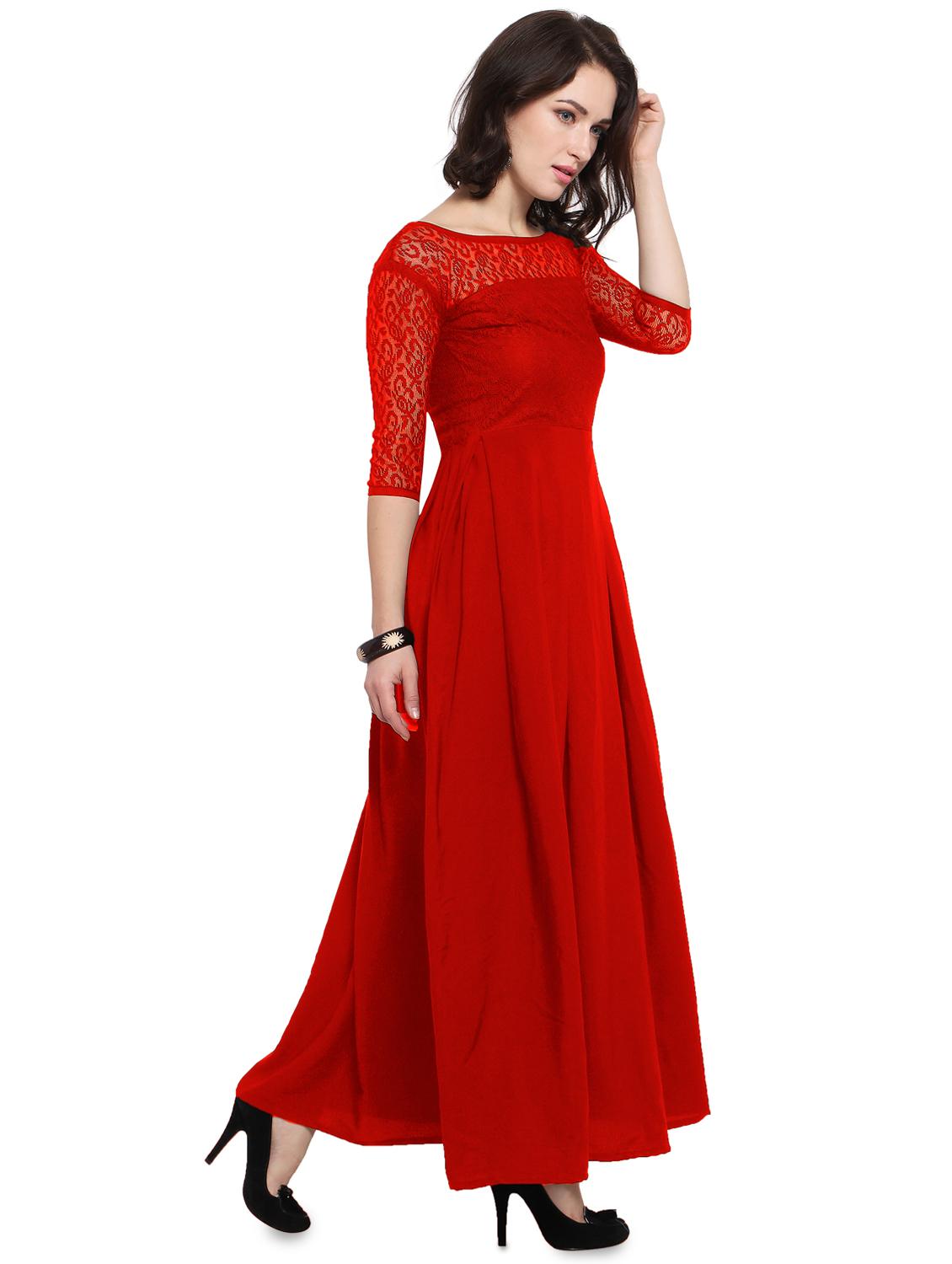 Boat neck pleated maxi dress - 16276937 - Zoom Image - 2