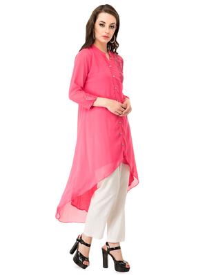embellished high-low kurta - 16279388 - Standard Image - 2