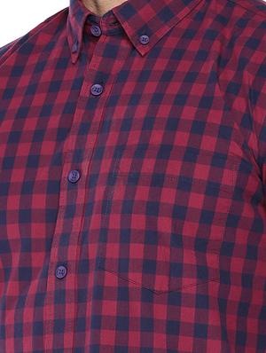 red cotton casual shirt - 16279715 - Standard Image - 5