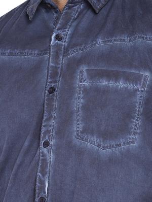 navy blue cotton casual shirt - 16279720 - Standard Image - 5