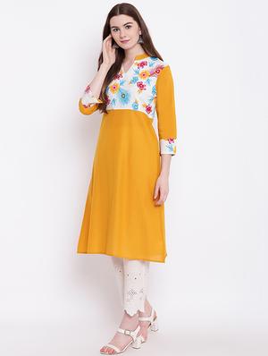 floral a-line kurta - 16280975 - Standard Image - 2