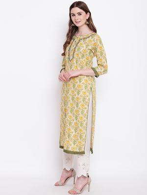 Embroidered straight kurta - 16281082 - Standard Image - 2