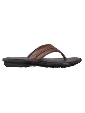 brown leather toe separator slippers - 16281170 - Standard Image - 2