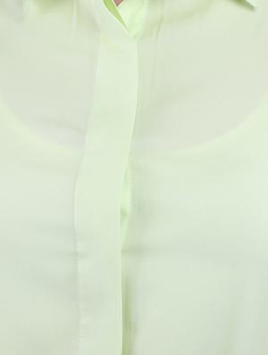 concealed placket puff sleeve shirt - 16282190 - Standard Image - 5