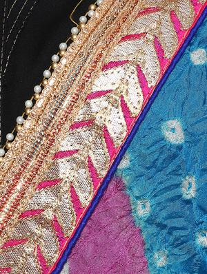 lace border bandhani dupatta - 16282442 - Standard Image - 2