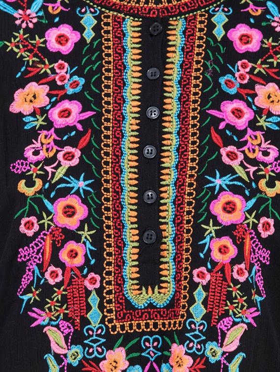 embroidered a-line kurti - 16282551 - Zoom Image - 5