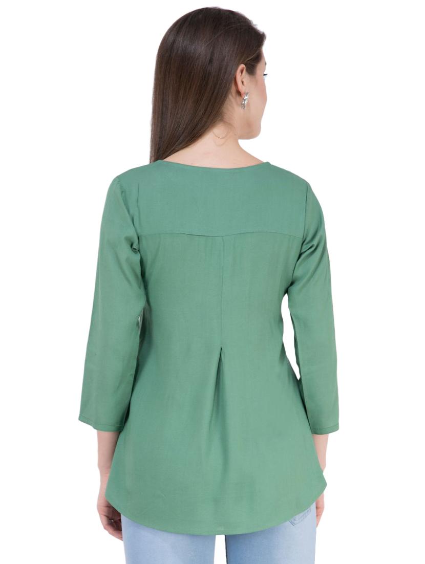 gather detail embroidered top - 16282553 - Zoom Image - 2