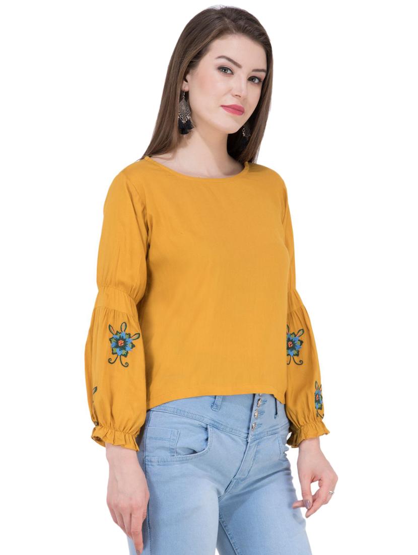 embroidered long sleeved top - 16282557 - Zoom Image - 2