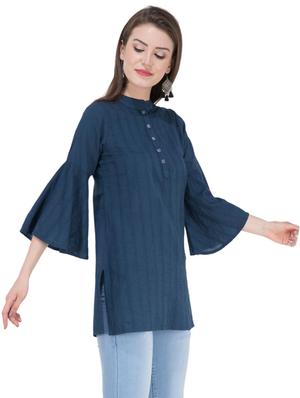 bell sleeved embroidered tunic - 16282562 - Standard Image - 2