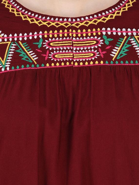 long sleeved embroidered top - 16282575 - Zoom Image - 5